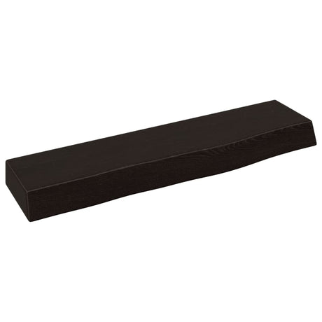 Vidaxl wandschap 40x10x4 cm behandeld massief eikenhout donkerbruin