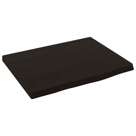 Vidaxl wandschap 40x30x2 cm behandeld massief eikenhout donkerbruin
