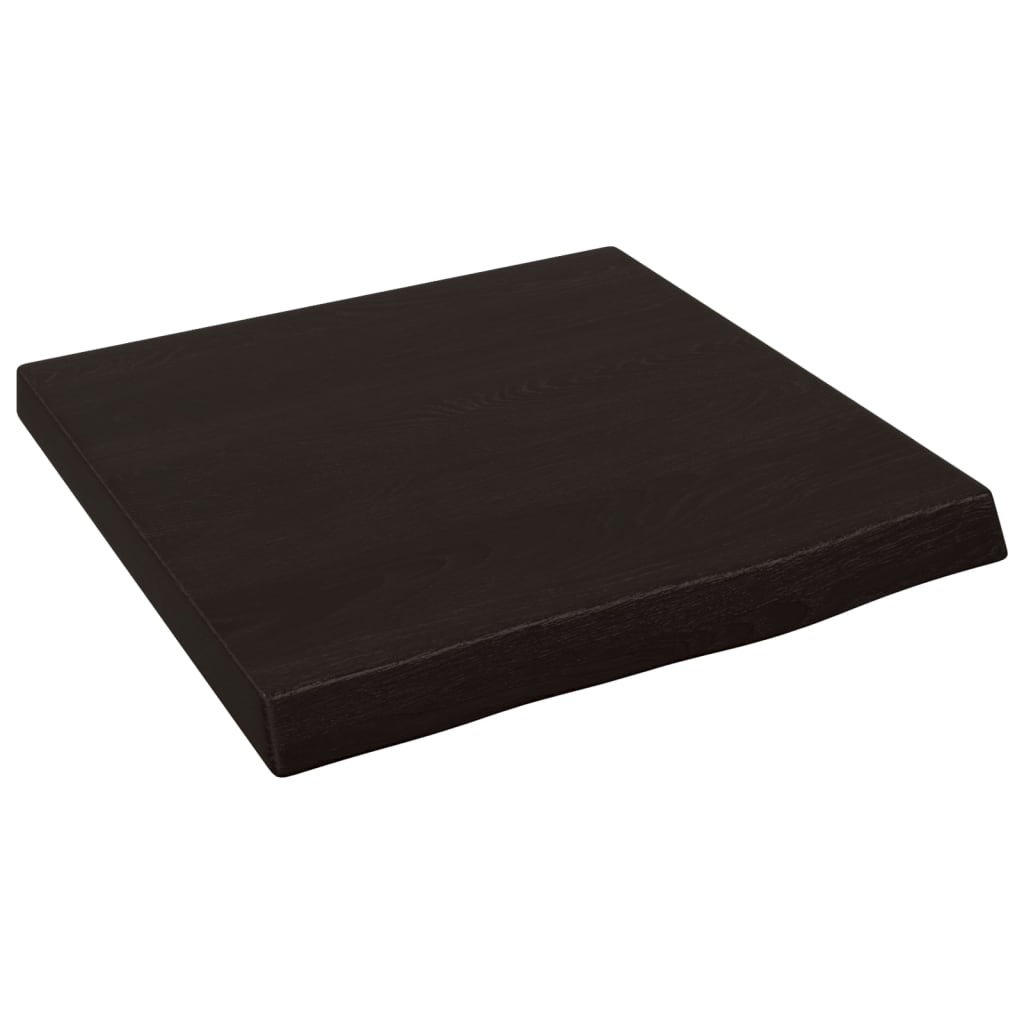Vidaxl wandschap 40x40x(2-4)cm behandeld massief eikenhout donkerbruin