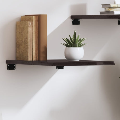 Vidaxl wandschap 40x60x2 cm behandeld massief eikenhout donkerbruin
