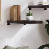 Vidaxl wandschap 40x60x(2-6)cm behandeld massief eikenhout donkerbruin
