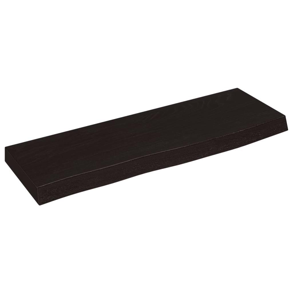 Vidaxl wandschap 60x20x4 cm behandeld massief eikenhout donkerbruin
