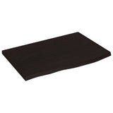 Vidaxl wandschap 60x40x2 cm behandeld massief eikenhout donkerbruin