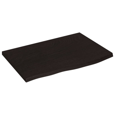 Vidaxl wandschap 60x40x2 cm behandeld massief eikenhout donkerbruin