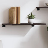 Vidaxl wandschap 60x40x2 cm behandeld massief eikenhout donkerbruin