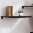 Vidaxl wandschap 60x50x(2-4)cm behandeld massief eikenhout donkerbruin