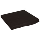 Vidaxl wandschap 60x60x(2-6)cm behandeld massief eikenhout donkerbruin