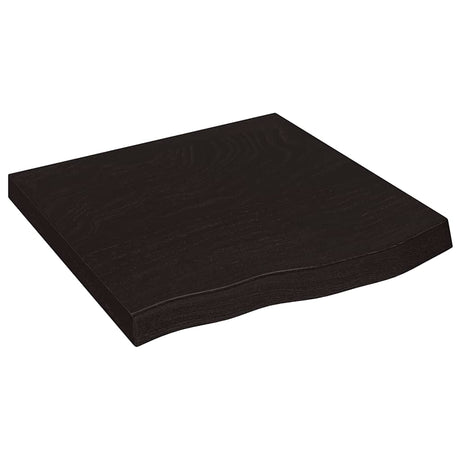 Vidaxl wandschap 60x60x(2-6)cm behandeld massief eikenhout donkerbruin