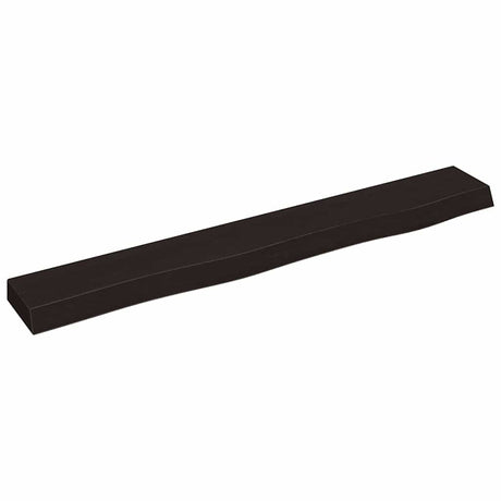 Vidaxl wandschap 80x10x4 cm behandeld massief eikenhout donkerbruin