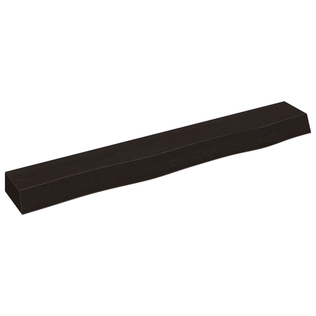 Vidaxl wandschap 80x10x6 cm behandeld massief eikenhout donkerbruin