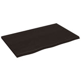 Vidaxl wandschap 80x50x2 cm behandeld massief eikenhout donkerbruin