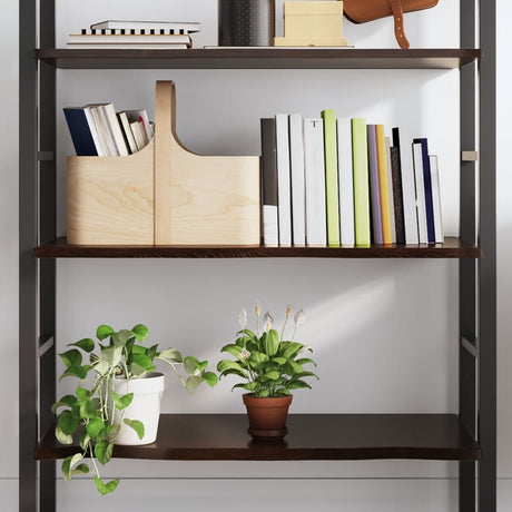 Vidaxl wandschap 100x60x2 cm behandeld massief eikenhout donkerbruin
