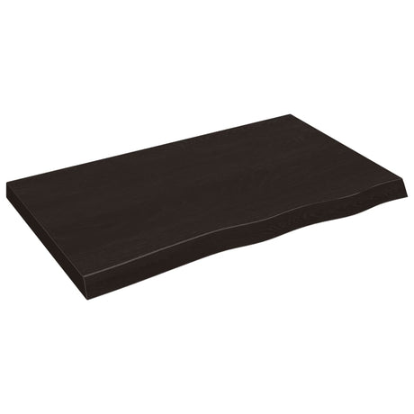 Vidaxl wandschap behandeld massief eikenhout donkerbruin