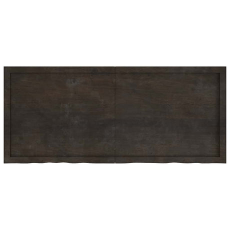 Vidaxl wandschap behandeld massief eikenhout donkerbruin