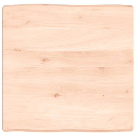 Vidaxl tafelblad natuurlijke rand 60x60x(2-6) cm massief eikenhout