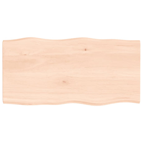 Vidaxl tafelblad natuurlijke rand 80x40x2 cm massief eikenhout