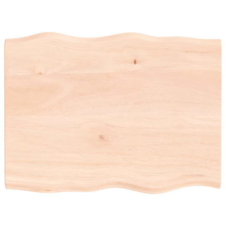 Vidaxl tafelblad natuurlijke rand 80x60x2 cm massief eikenhout