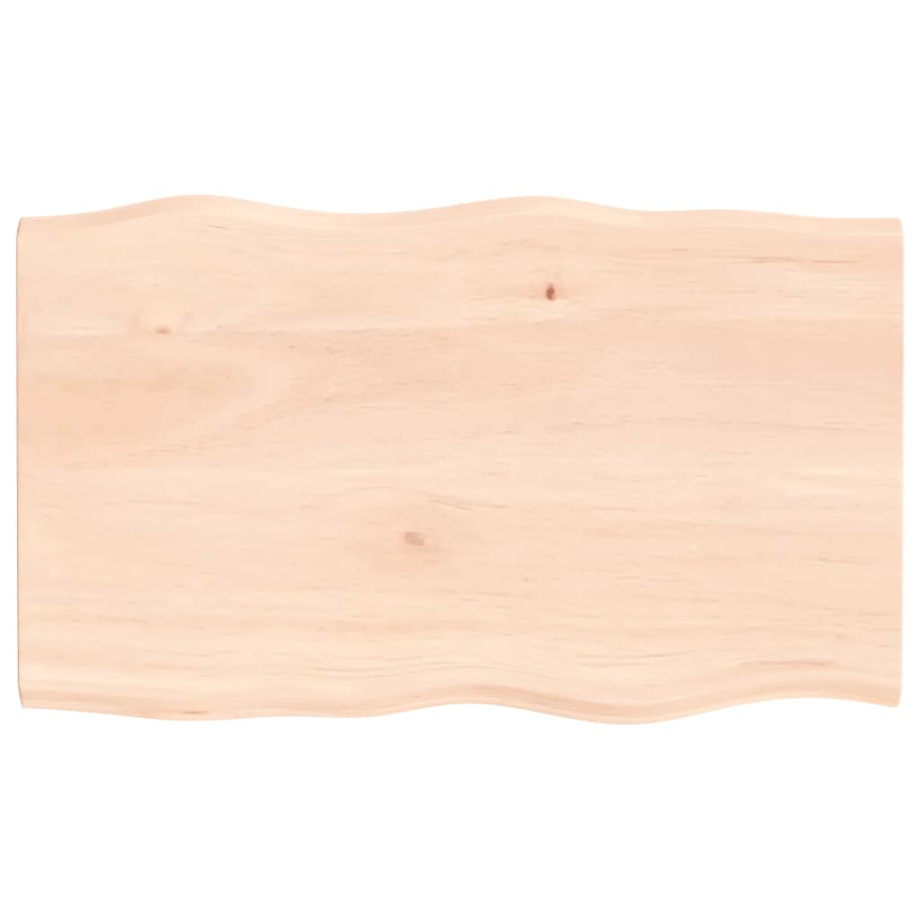 Vidaxl tafelblad natuurlijke rand 100x60x2 cm massief eikenhout