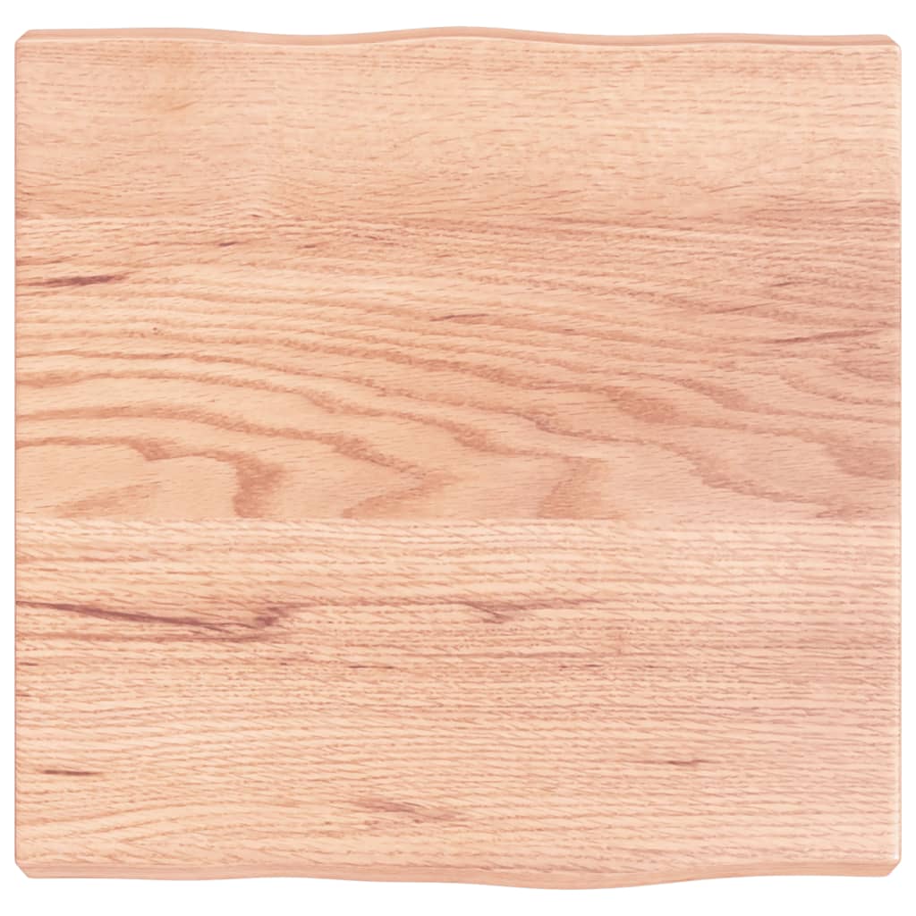 Vidaxl tafelblad natuurlijke rand 40x40x(2-4) cm eikenhout lichtbruin