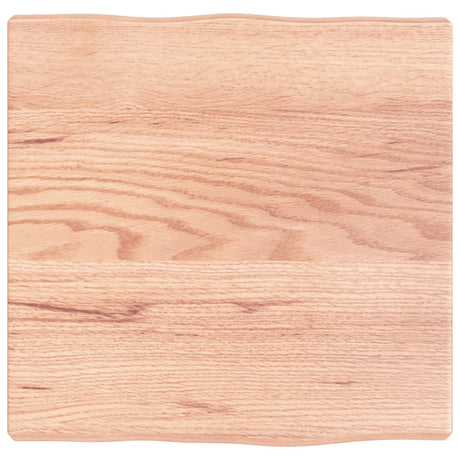 Vidaxl tafelblad natuurlijke rand 40x40x(2-4) cm eikenhout lichtbruin