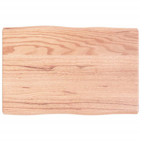 Vidaxl tafelblad natuurlijke rand 60x40x(2-4) cm eikenhout lichtbruin