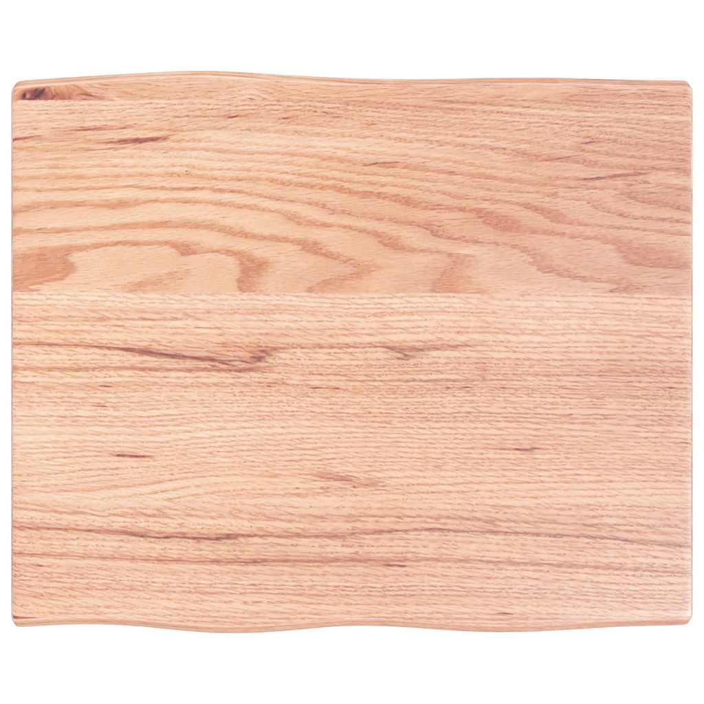 Vidaxl tafelblad natuurlijke rand 60x50x2 cm eikenhout lichtbruin