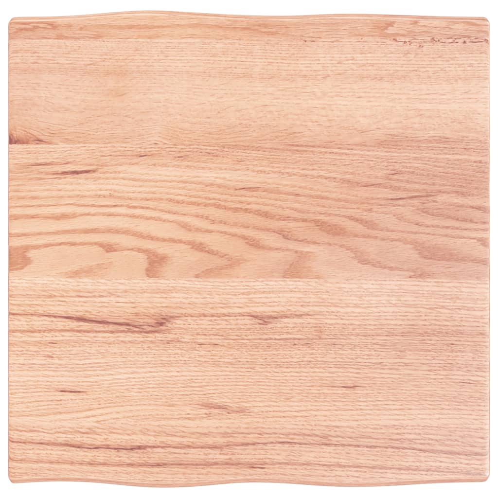 Vidaxl tafelblad natuurlijke rand 60x60x2 cm eikenhout lichtbruin