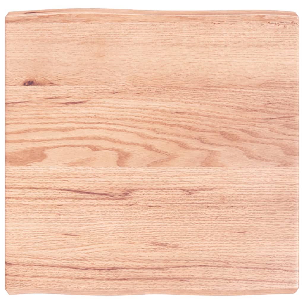 Vidaxl tafelblad natuurlijke rand 60x60x(2-6) cm eikenhout lichtbruin