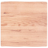 Vidaxl tafelblad natuurlijke rand 60x60x(2-6) cm eikenhout lichtbruin