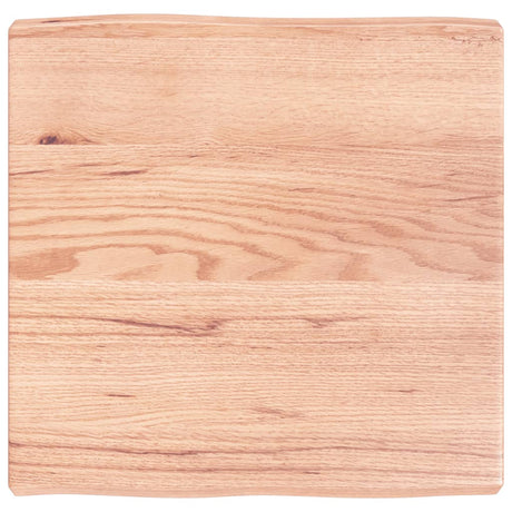 Vidaxl tafelblad natuurlijke rand 60x60x(2-6) cm eikenhout lichtbruin