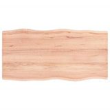 Vidaxl tafelblad natuurlijke rand 80x40x2 cm eikenhout lichtbruin