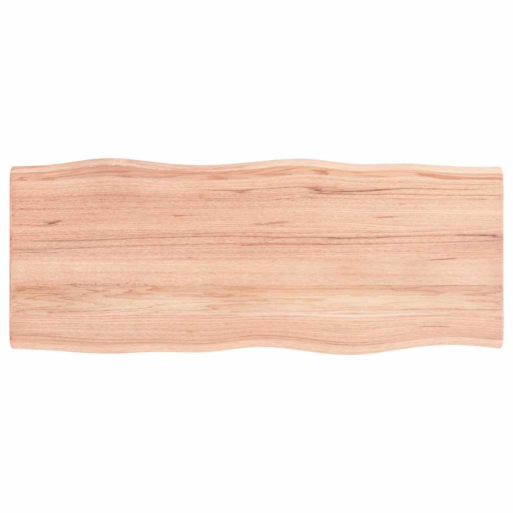 Vidaxl tafelblad natuurlijke rand 100x40x2 cm eikenhout lichtbruin