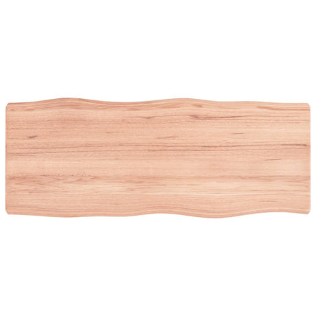 Vidaxl tafelblad natuurlijke rand 100x40x(2-6) cm eikenhout lichtbruin