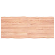 Vidaxl tafelblad natuurlijke rand 120x50x(2-6)cm eikenhout lichtbruin