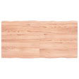 Vidaxl tafelblad natuurlijke rand 120x60x(2-4)cm eikenhout lichtbruin