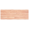 Vidaxl tafelblad natuurlijke rand 140x50x(2-4) cm eikenhout lichtbruin