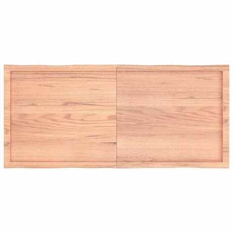Vidaxl tafelblad natuurlijke rand 140x60x(2-6) cm eikenhout lichtbruin