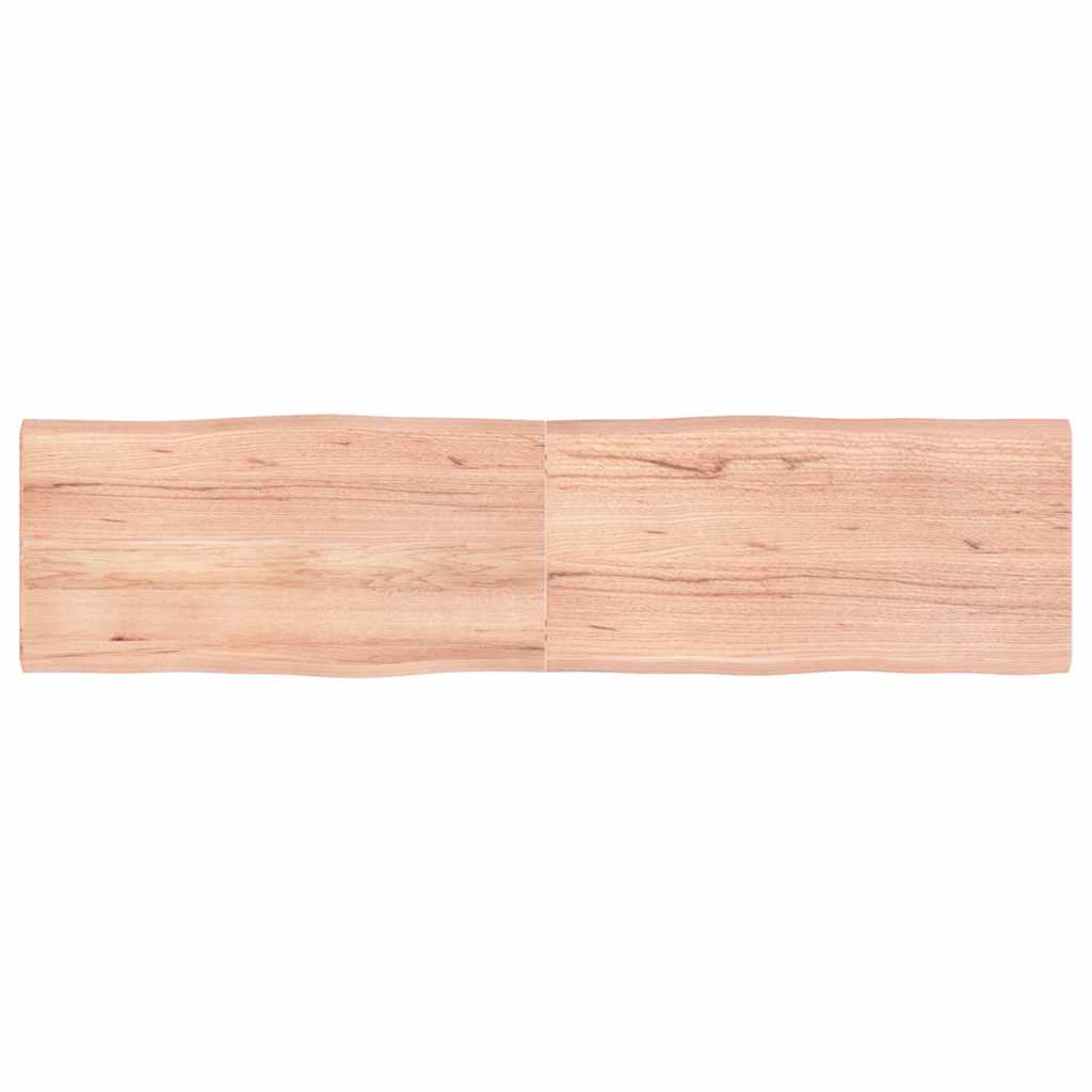 Vidaxl tafelblad natuurlijke rand 160x40x(2-4) cm eikenhout lichtbruin