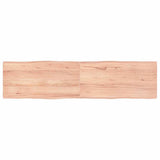 Vidaxl tafelblad natuurlijke rand 160x40x(2-4) cm eikenhout lichtbruin