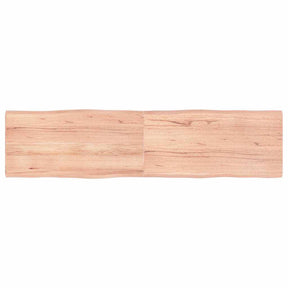 Vidaxl tafelblad natuurlijke rand 160x40x(2-4) cm eikenhout lichtbruin
