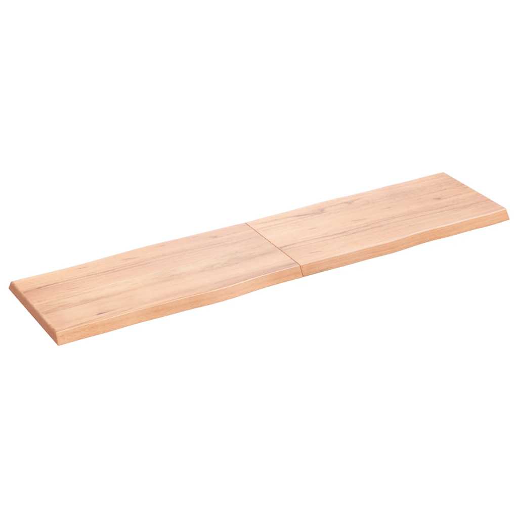 Vidaxl tafelblad natuurlijke rand 160x40x(2-4) cm eikenhout lichtbruin