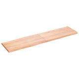 Vidaxl tafelblad natuurlijke rand 160x40x(2-4) cm eikenhout lichtbruin