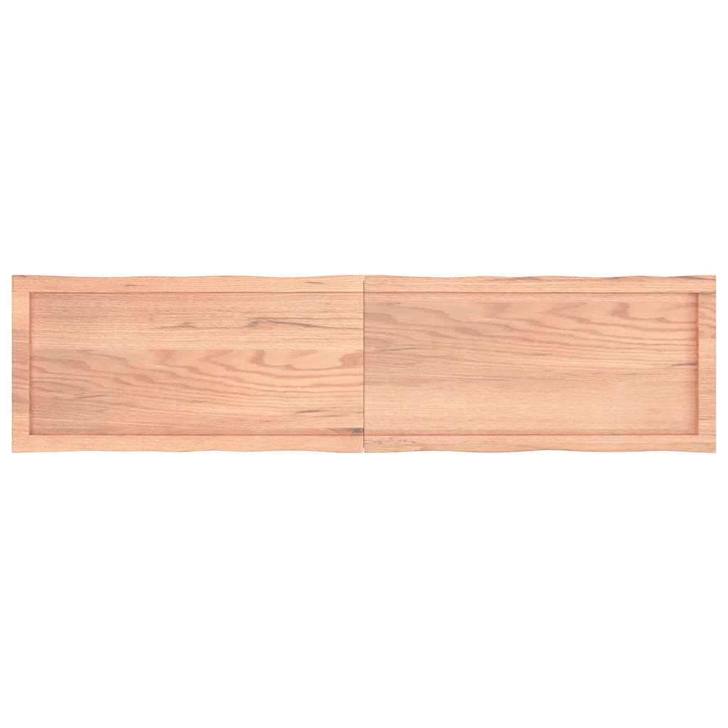 Vidaxl tafelblad natuurlijke rand 160x40x(2-4) cm eikenhout lichtbruin