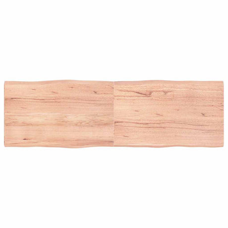 Vidaxl tafelblad natuurlijke rand 160x50x(2-4) cm eikenhout lichtbruin