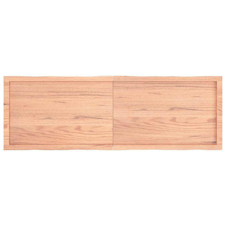 Vidaxl tafelblad natuurlijke rand 160x50x(2-4) cm eikenhout lichtbruin