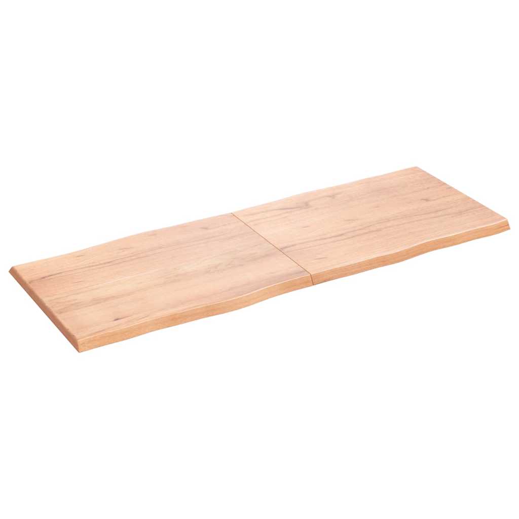 Vidaxl tafelblad natuurlijke rand 160x60x(2-4) cm eikenhout lichtbruin