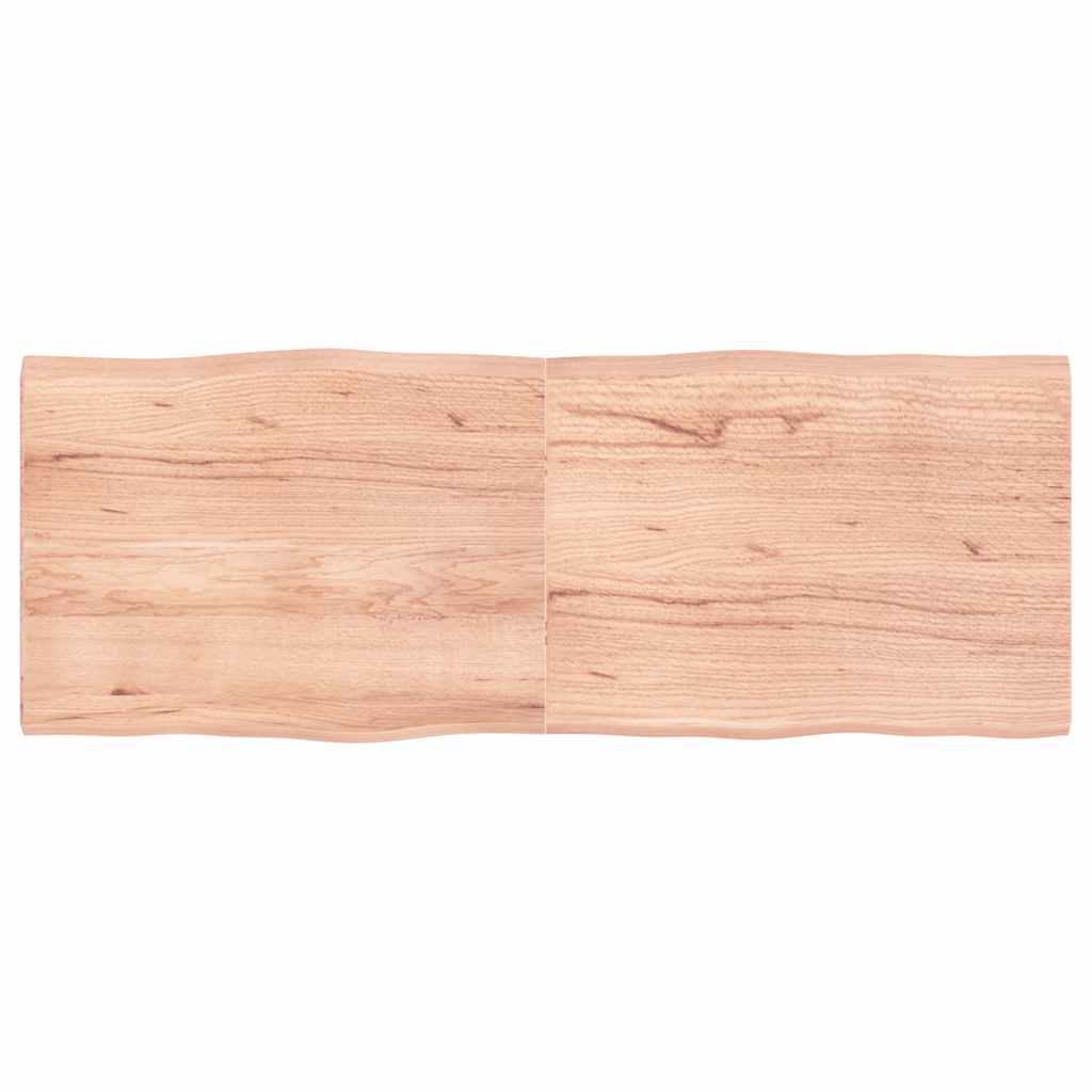 Vidaxl tafelblad natuurlijke rand 160x60x(2-4) cm eikenhout lichtbruin