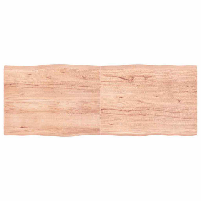 Vidaxl tafelblad natuurlijke rand 160x60x(2-4) cm eikenhout lichtbruin
