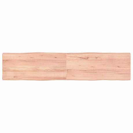 Vidaxl tafelblad natuurlijke rand 180x40x(2-4) cm eikenhout lichtbruin