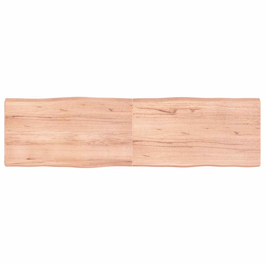 Vidaxl tafelblad natuurlijke rand 180x50x(2-6)cm eikenhout lichtbruin